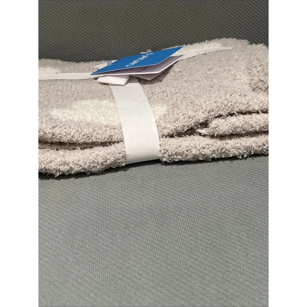 Carter’s Reversible Gray Stroller Baby Blanket White Clouds Lightweight Soft New